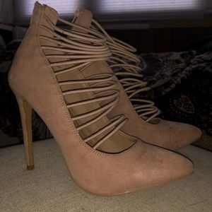 rose/nude 6inch heels